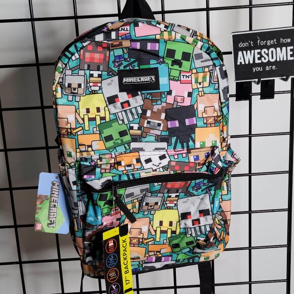 Minecraft | Accessories | Colorful Minecraft Backpack 7 Youth School ...